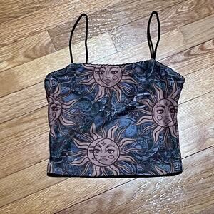 Last chance 🚨 Shein Moon Crop Cami Tank XS/S (size tag cut)